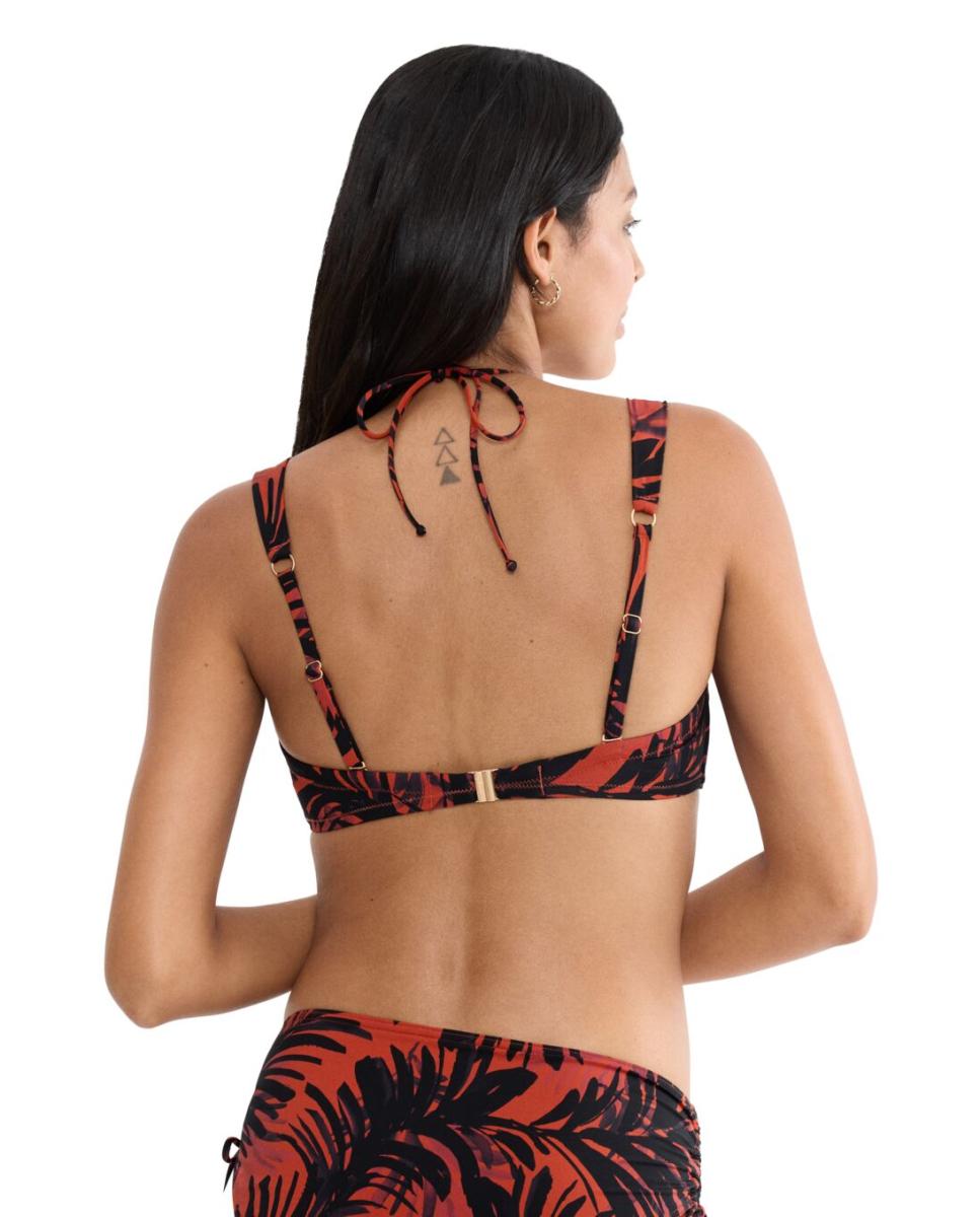 Top de Biquíni Bandeau sem Aro e com Copas de Secagem Rápida Multicolor-2