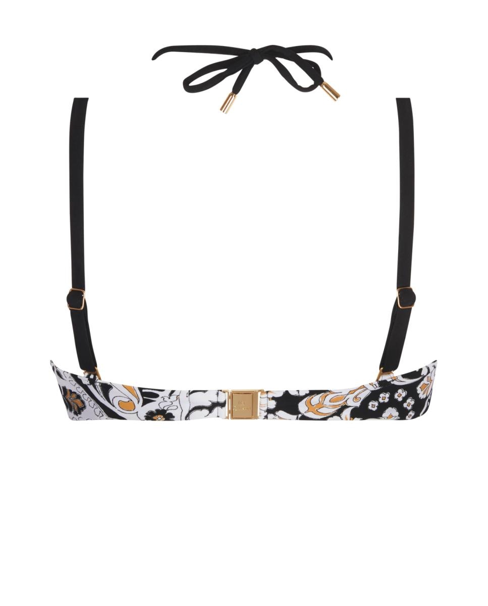 Top de Biquíni ou Soutien de Biquíni Bandeau com Aros com Foam mas sem Enchimento. Alças Amovíveis Branco-2