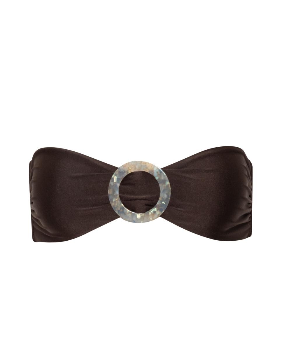 Soutien de Biquíni Bandeau Castanho-escuro-4