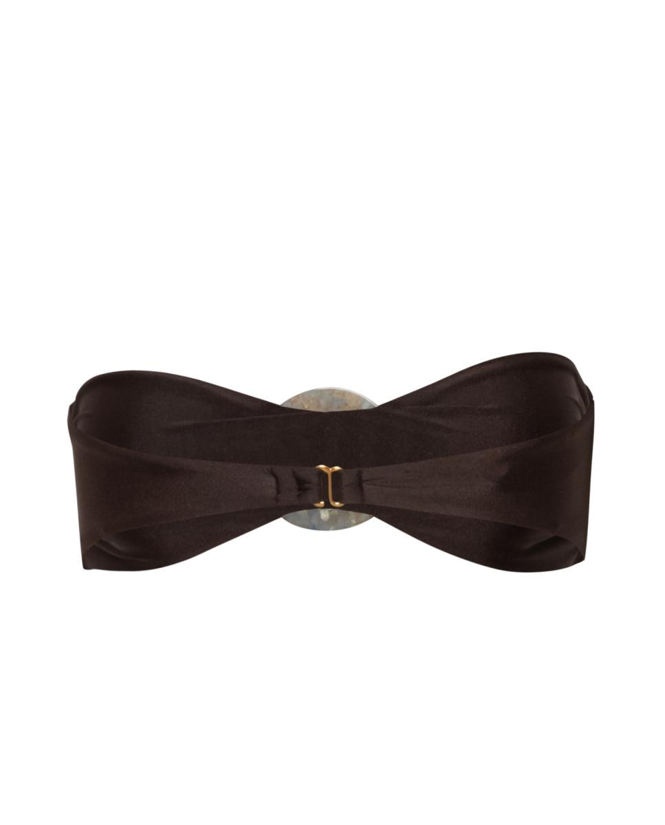 Soutien de Biquíni Bandeau Castanho-escuro-5