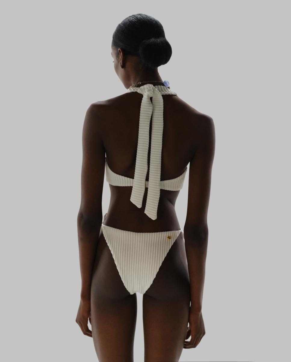 Soutien de Biquíni Halter Branco-5