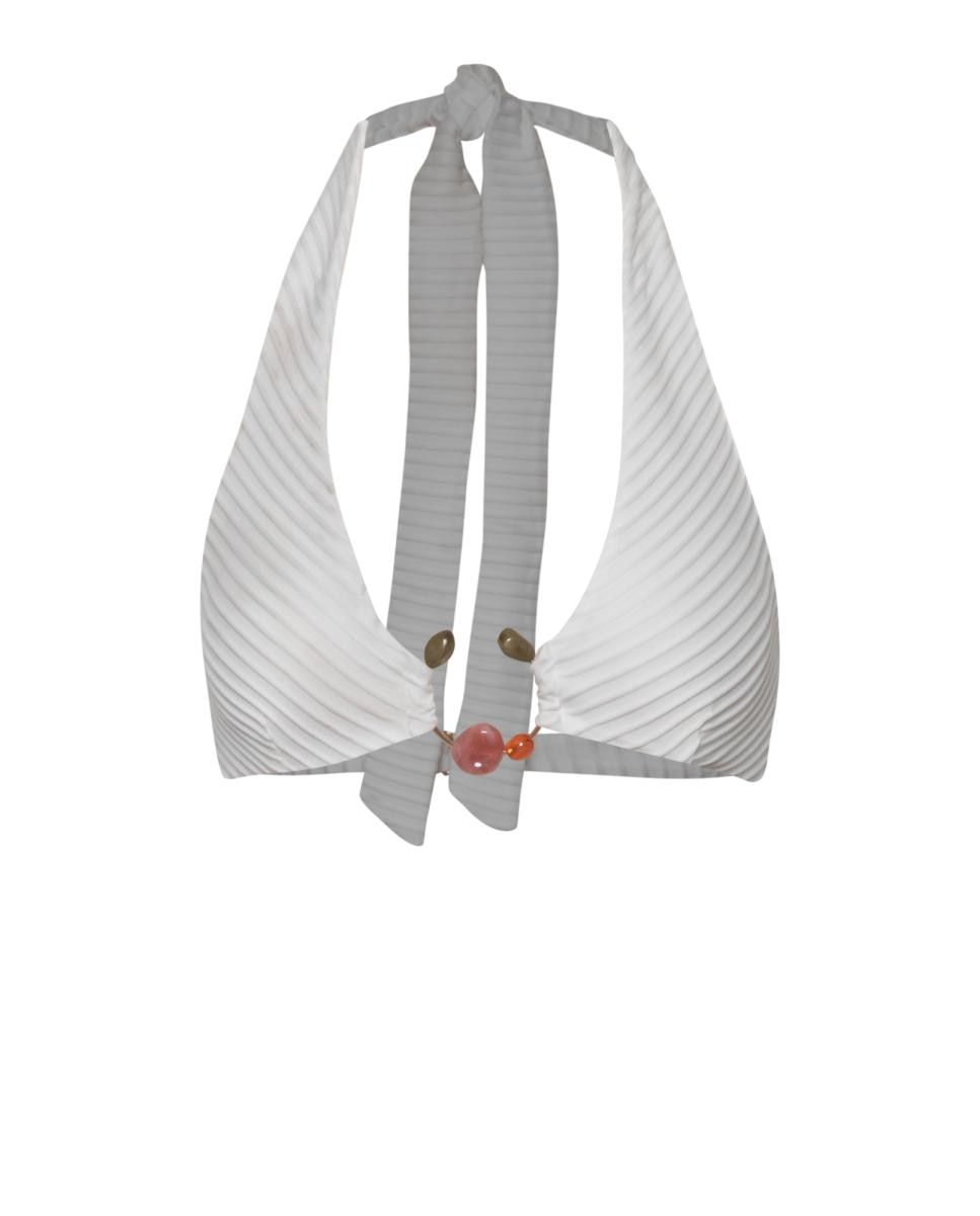 Soutien de Biquíni Halter Branco-7