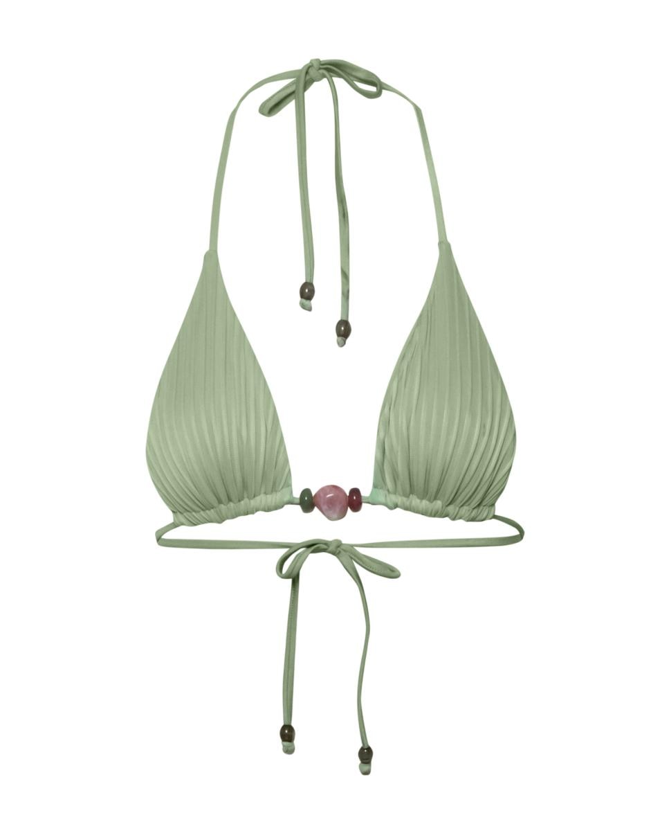 Sujetador de bikini cortina - Baobab - Coral Verde claro-8