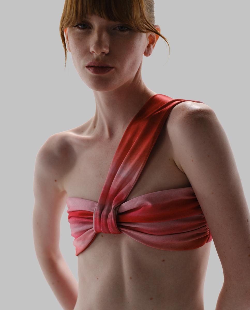 Top de Biquíni Bandeau Maple Laranja-5