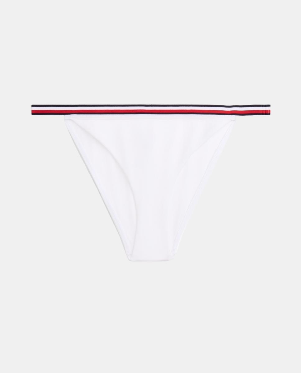 Tanga com Cós em Contraste nas Cores da Marca Branco-4