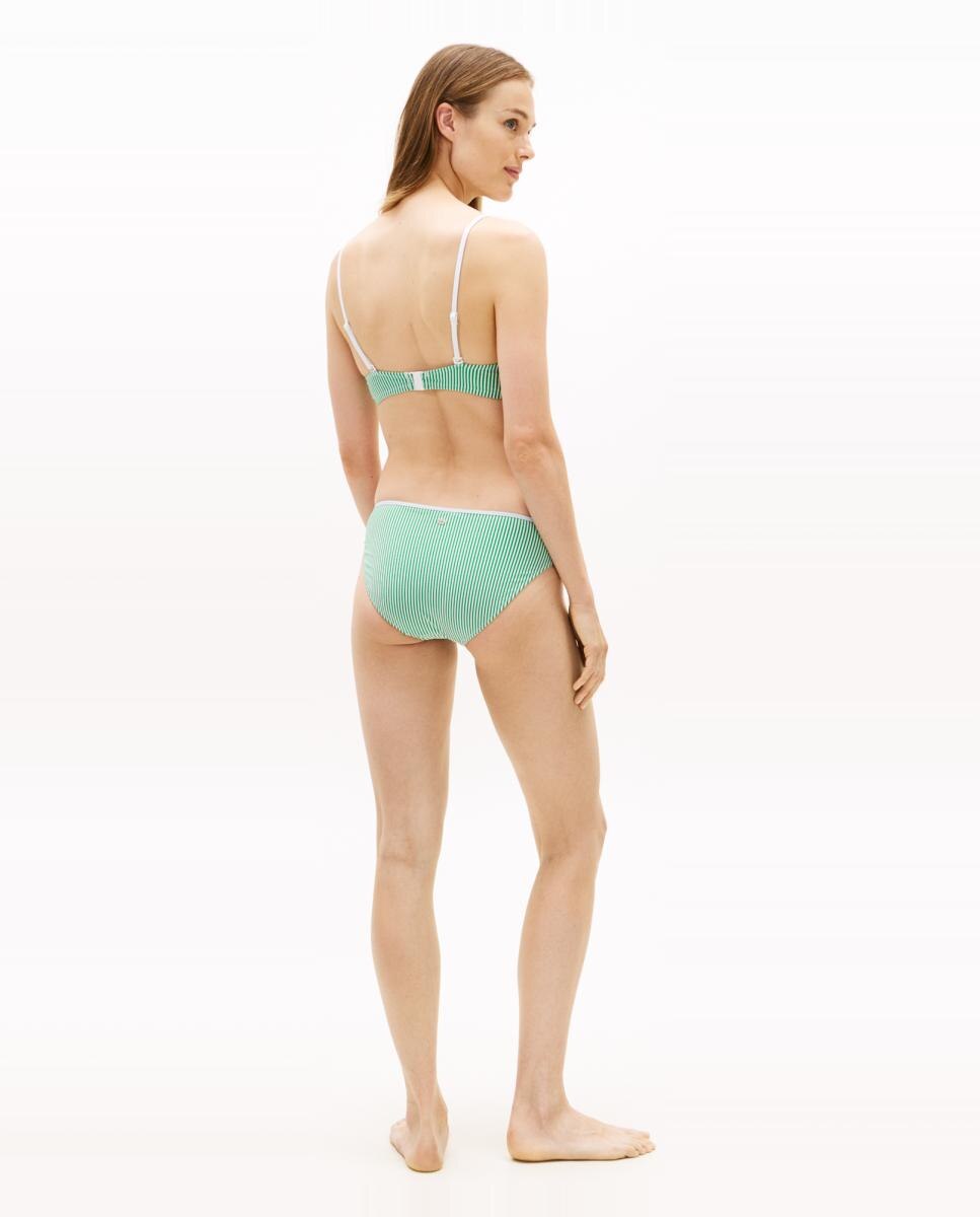 Tanga com Estampado às Riscas e Logótipo Bordado Verde-2