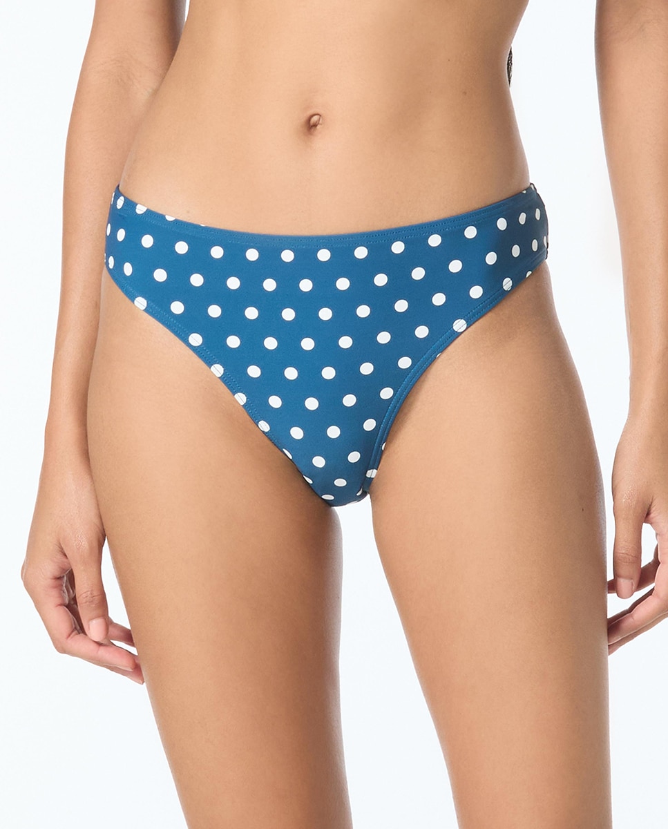 Slip Tipo Cueca Asa Delta com Estampado às Bolinhas 1