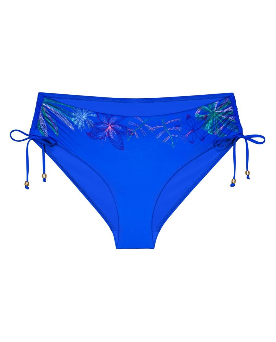 Cueca de Biquíni de Cobertura Alta com Ajuste Lateral Multicolor-4