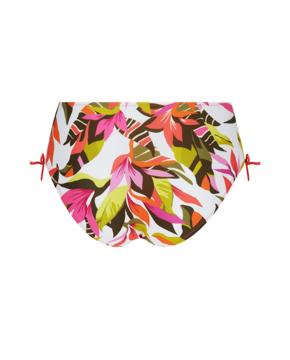Cueca de Biquíni de Cintura Subida com Regulador Ajustável para Cinturas Normais e Grandes Rosa-2