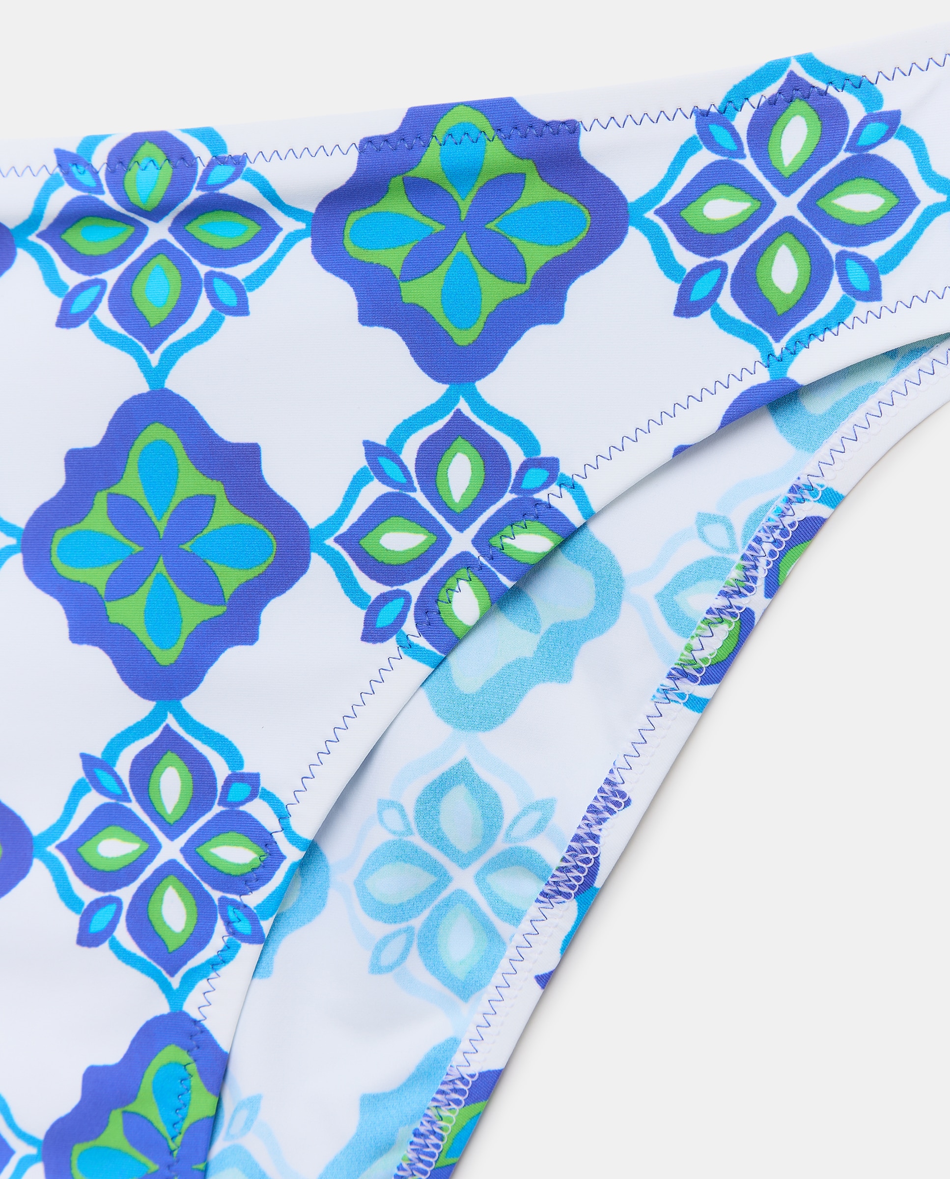 Cueca de Biquíni Média Normal que Recolhe Bem à Frente e Atrás Azul-3