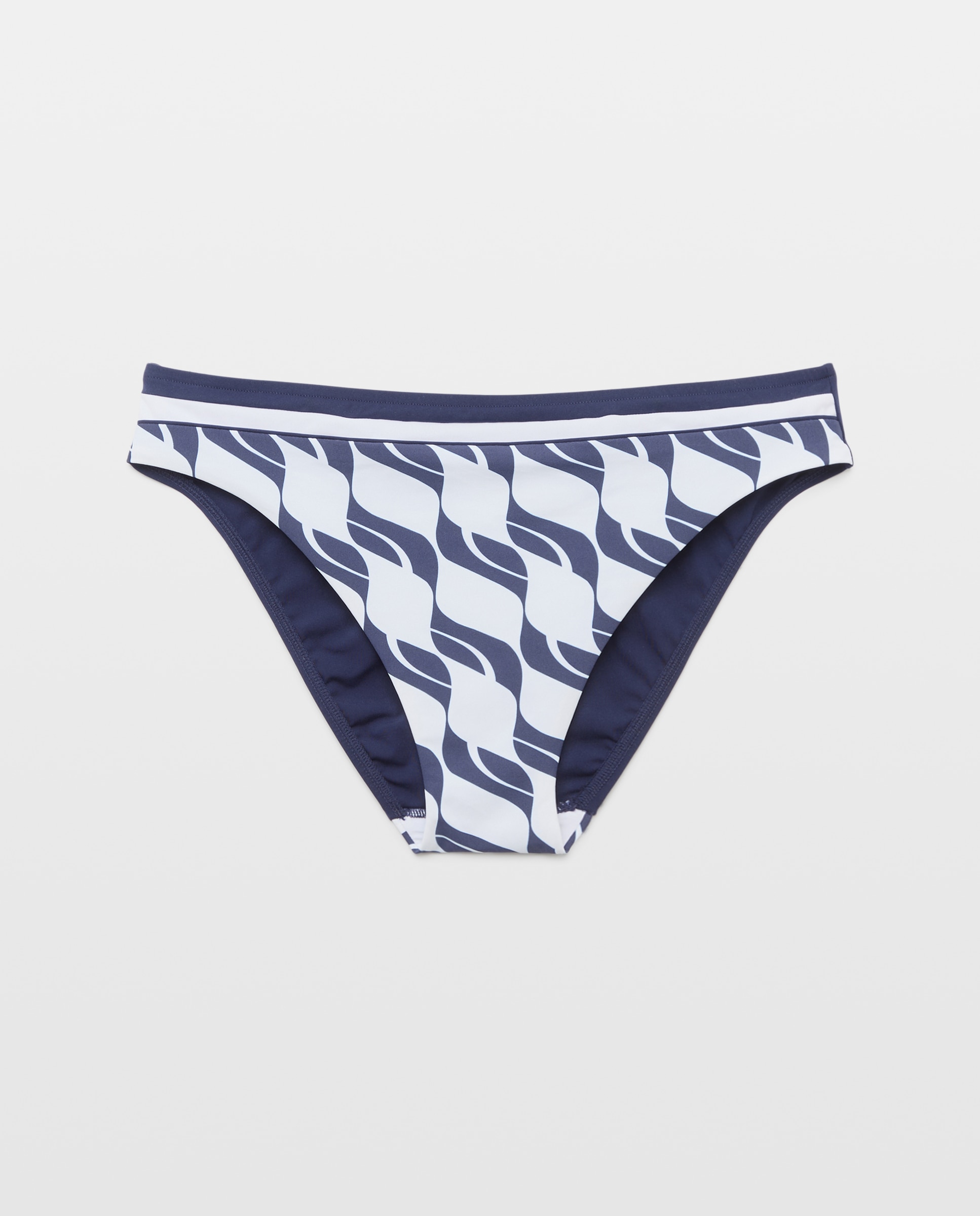 Cueca de Biquíni Normal que se Ajusta Bem. Licra de Alta Qualidade e Elástico Azul-marinho-4