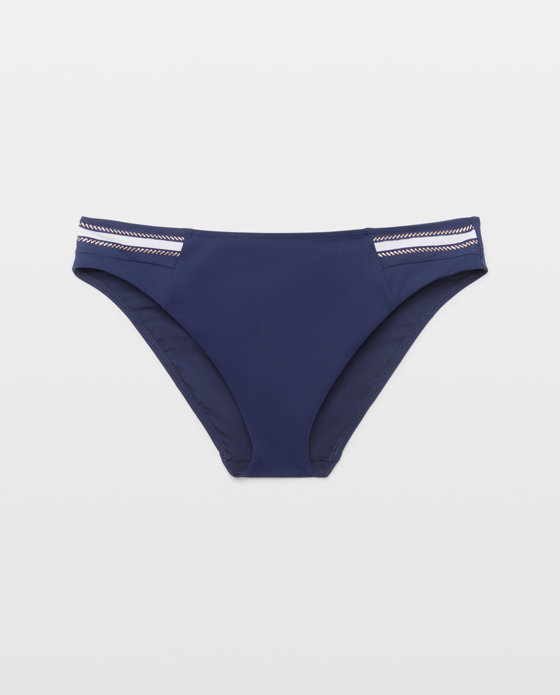 Cueca de Biquíni Normal que se Ajusta Bem. Licra de Alta Qualidade e Elástico Azul-marinho-1