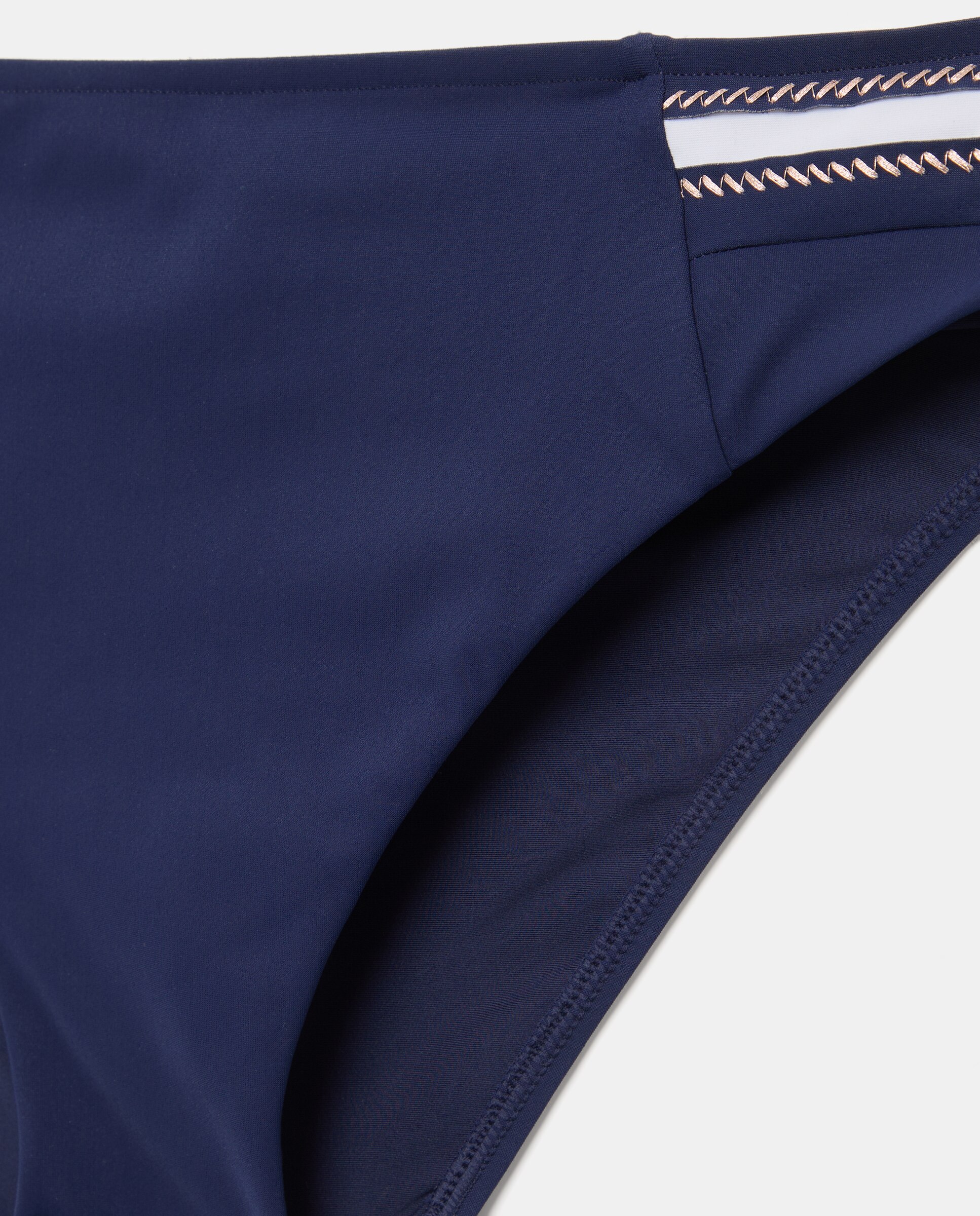 Cueca de Biquíni Normal que se Ajusta Bem. Licra de Alta Qualidade e Elástico Azul-marinho-2