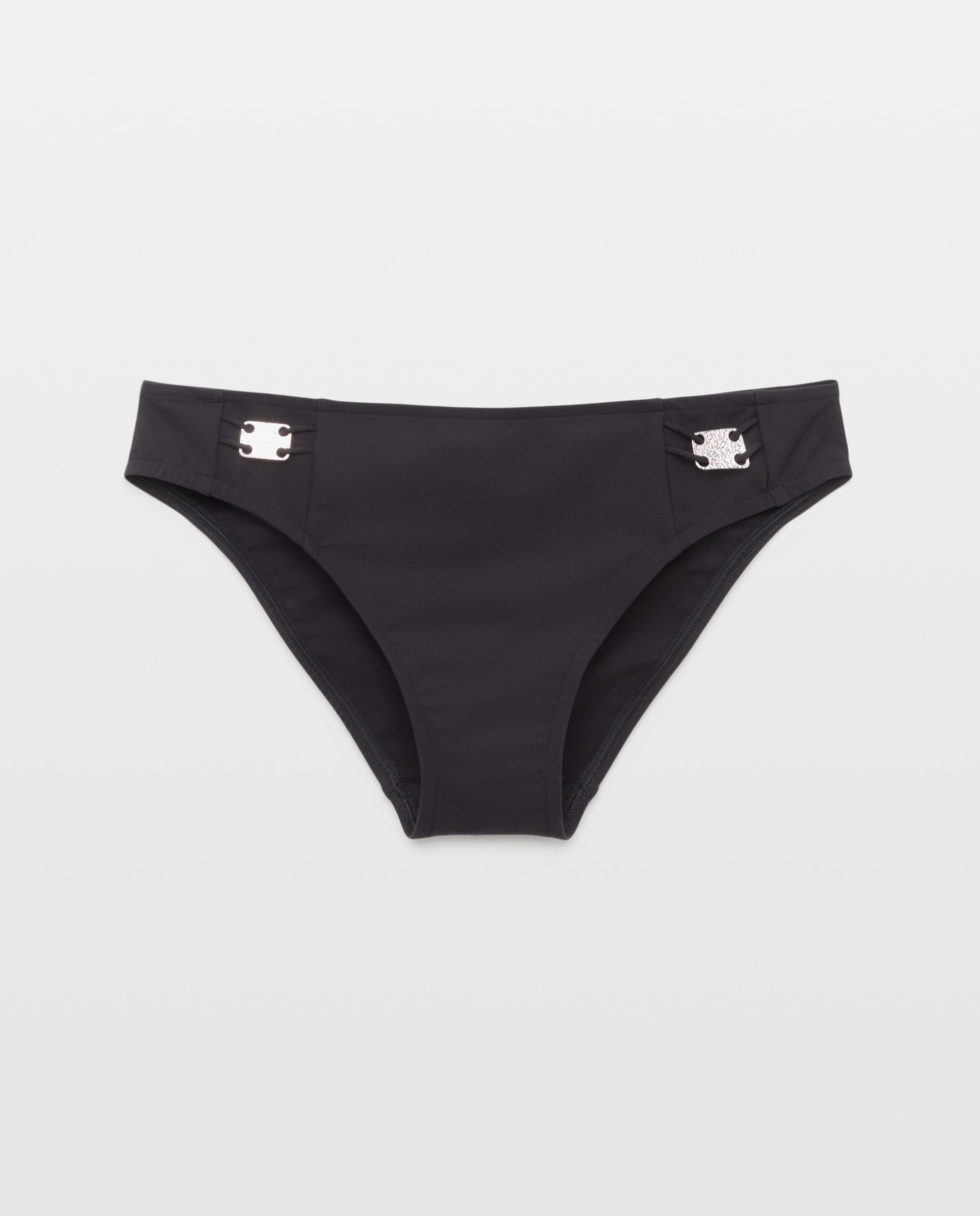 Cueca de Biquíni Normal que se Ajusta Bem. Licra de Alta Qualidade e Elástico Preto-1
