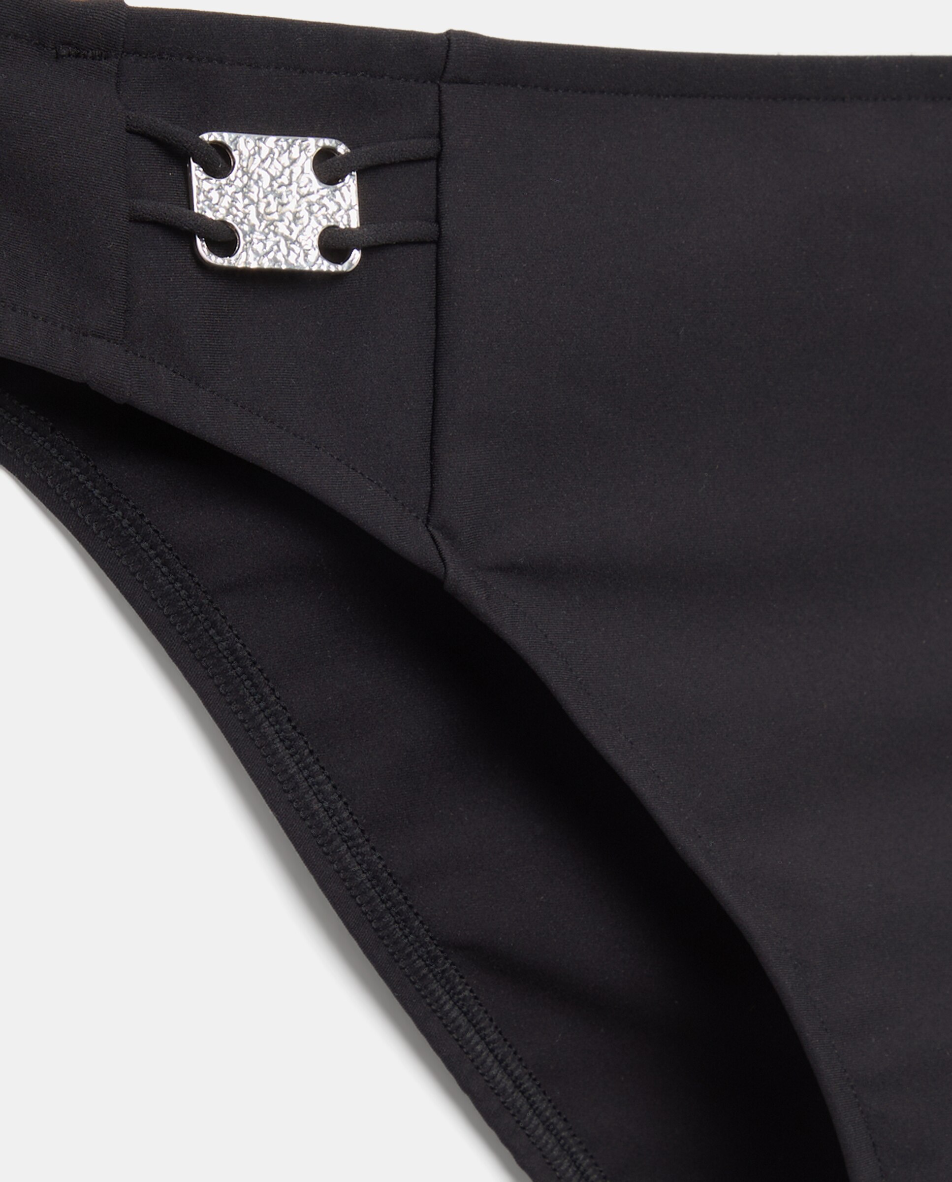 Cueca de Biquíni Normal que se Ajusta Bem. Licra de Alta Qualidade e Elástico Preto-2