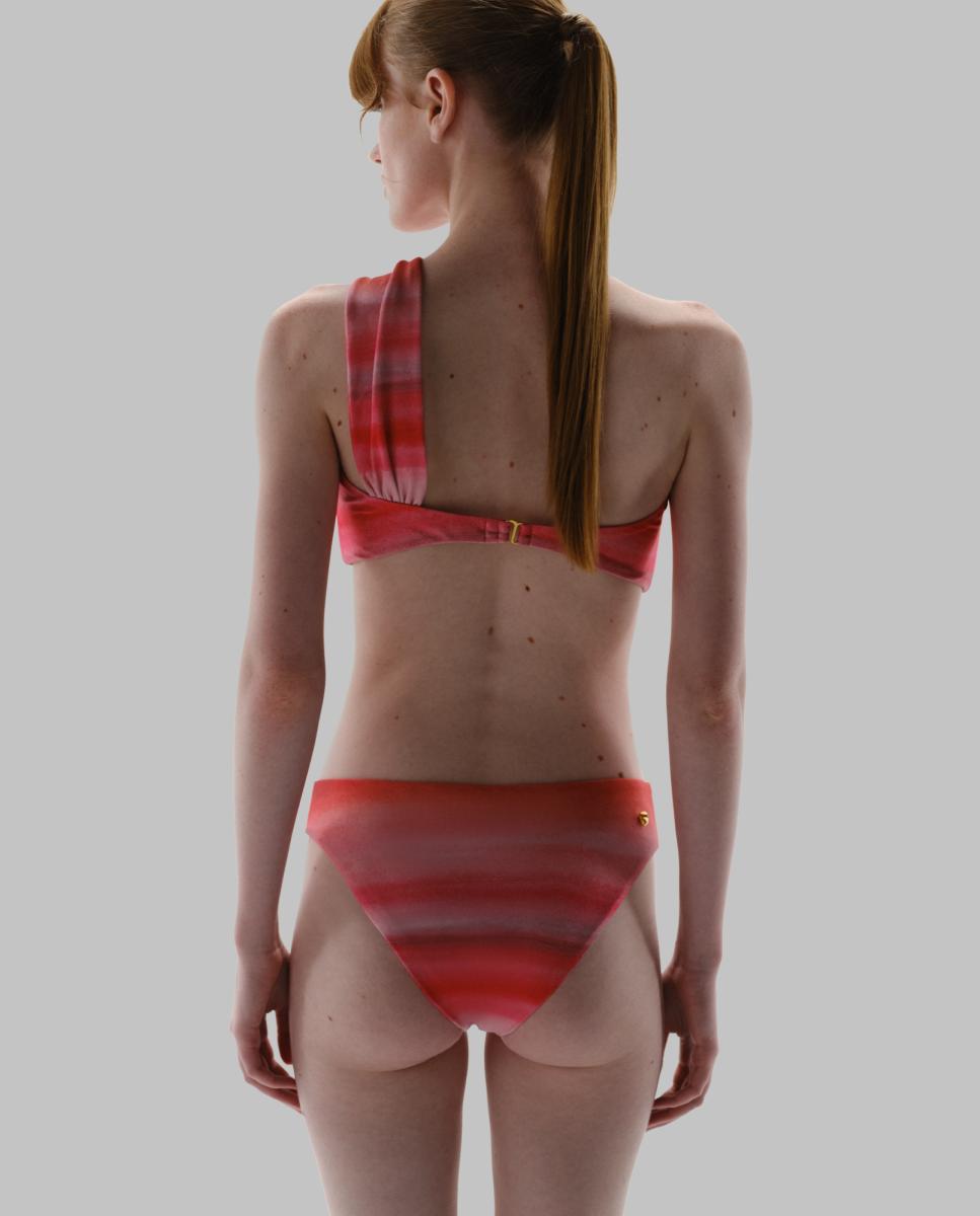 Cueca de Biquíni com Estampado Maple Laranja-4