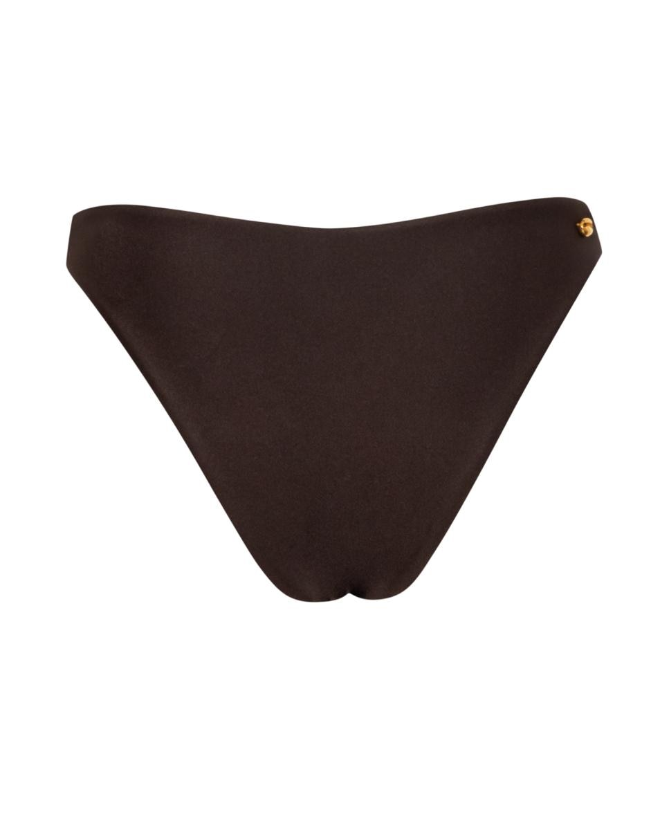 Cueca de Biquíni com Laço Castanho-escuro-4