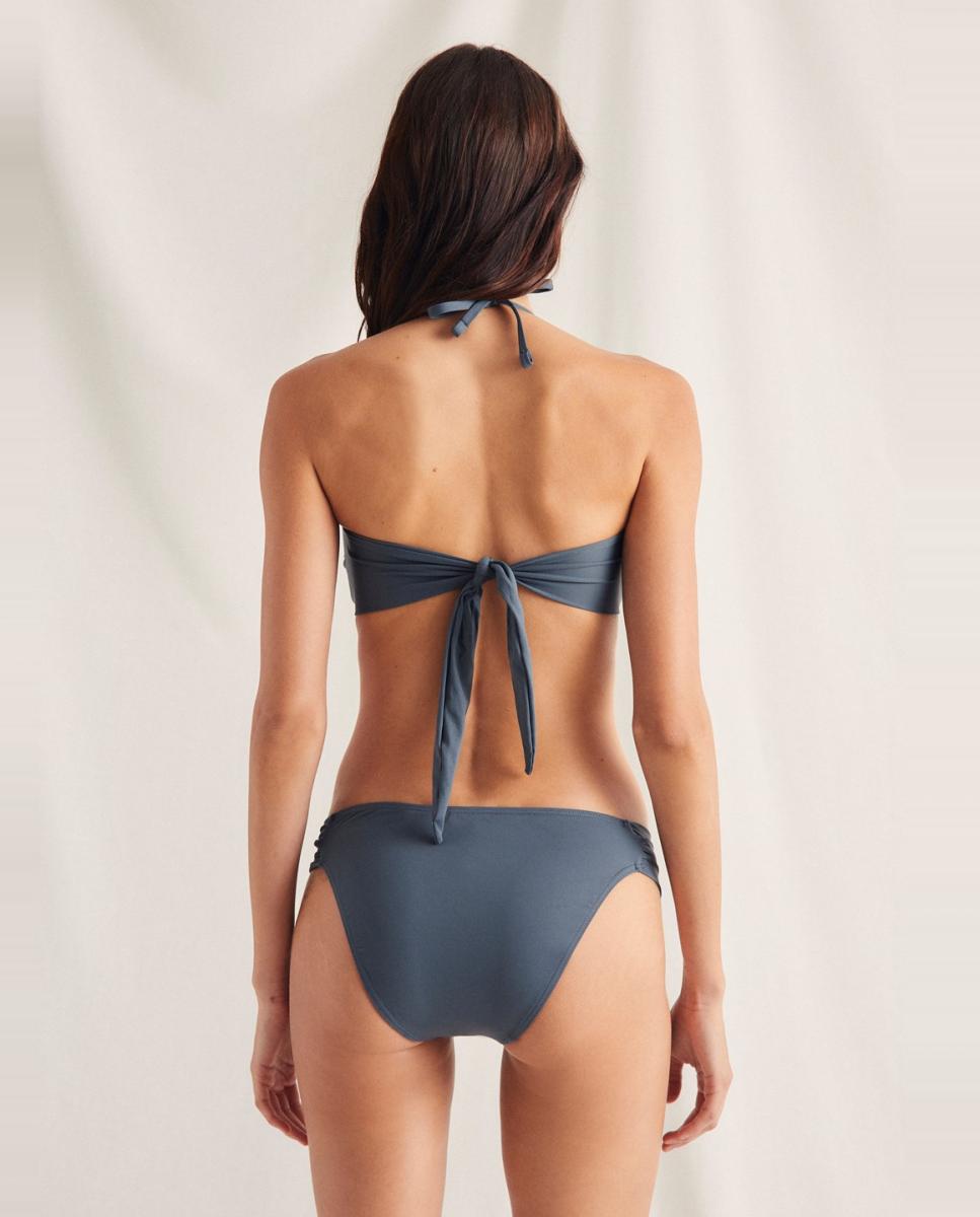 Biquíni Bandeau com Búzio Cinzento-2