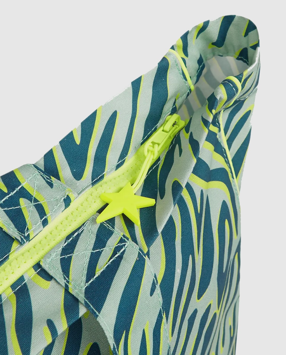 Mala com Animal Print de Zebra - Mint Amarelo-3