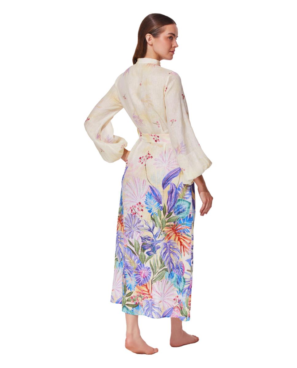 Vestido de mujer tipo pareo con hombro descubierto - Gottex - Marrón Marrón-2