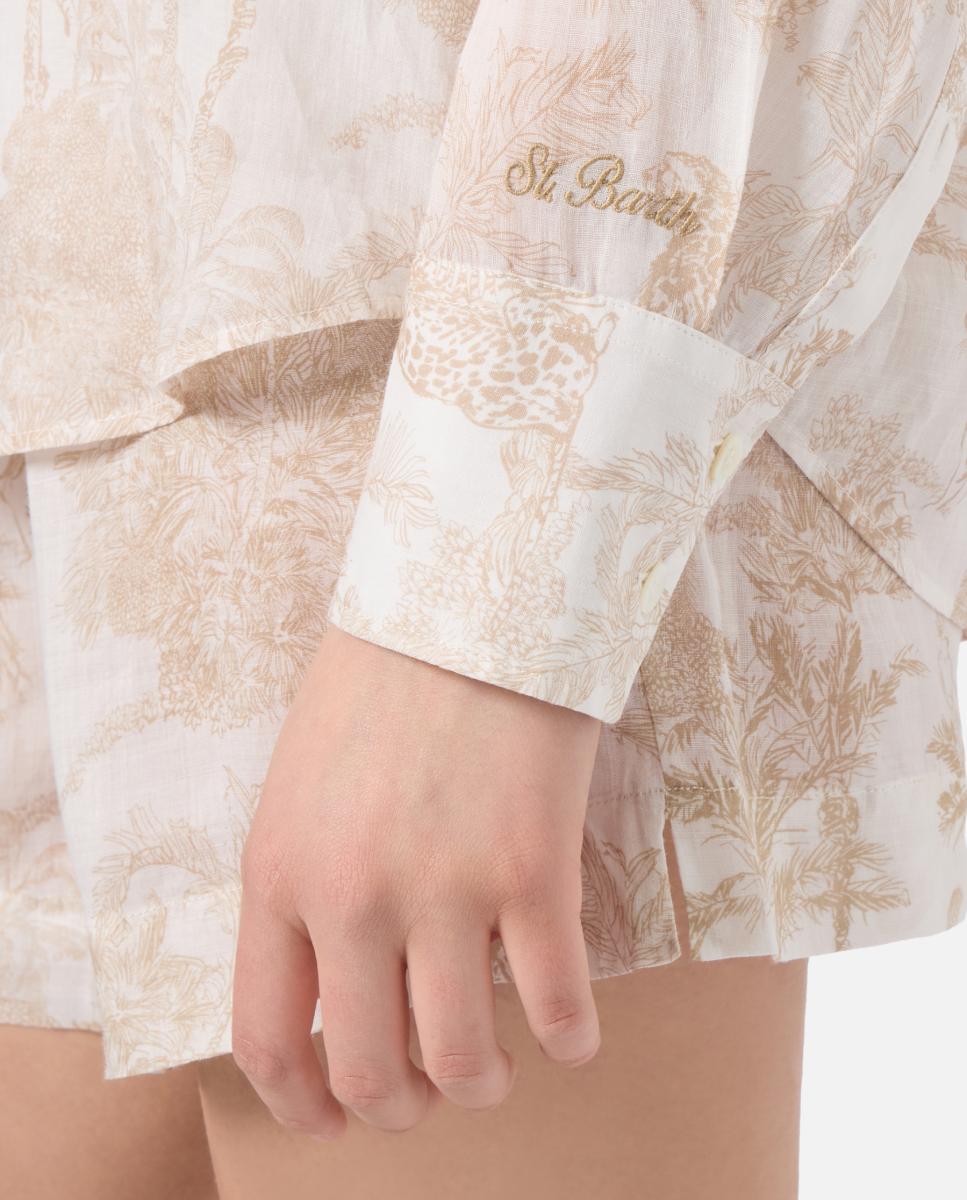 Blusa fluida Bege-3