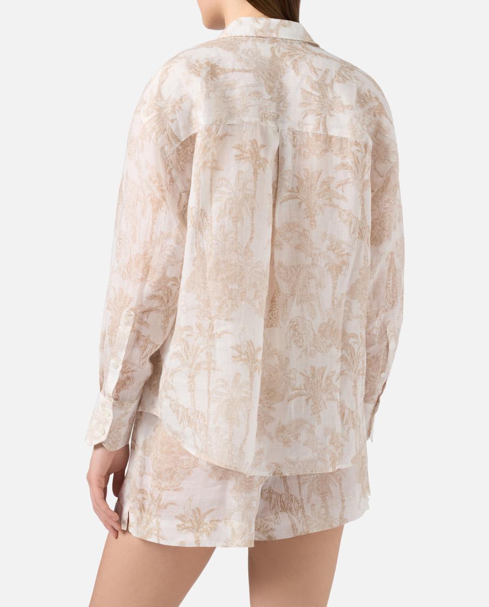 Blusa fluida Bege-4