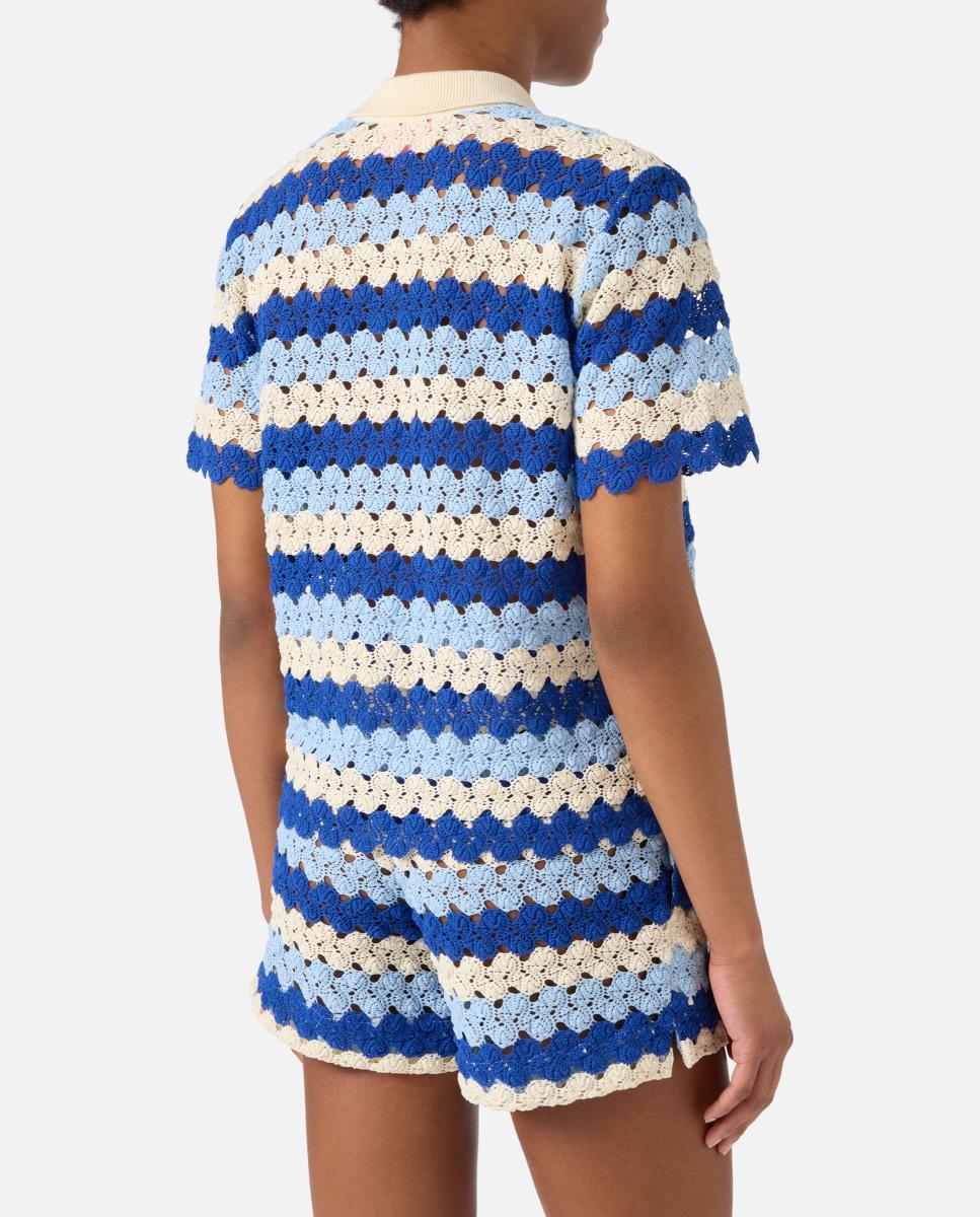 Camisa de Crochet Azul-3