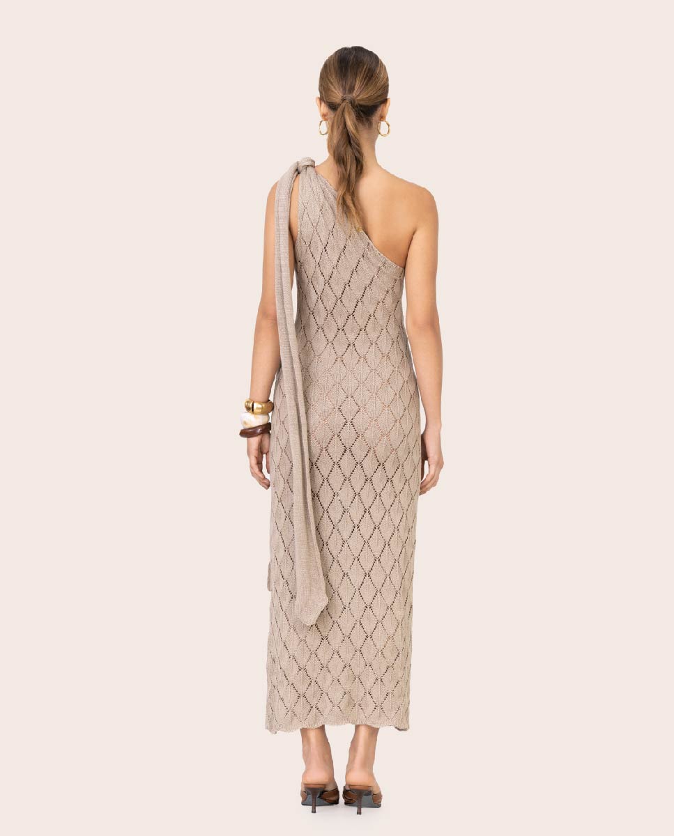 Vestidos de Praia Bege-2