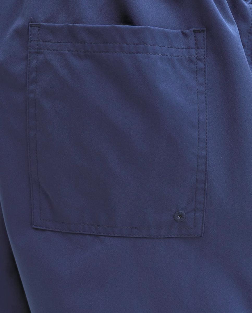 Calções de Banho Lisos com Cintura Elástica Azul-5