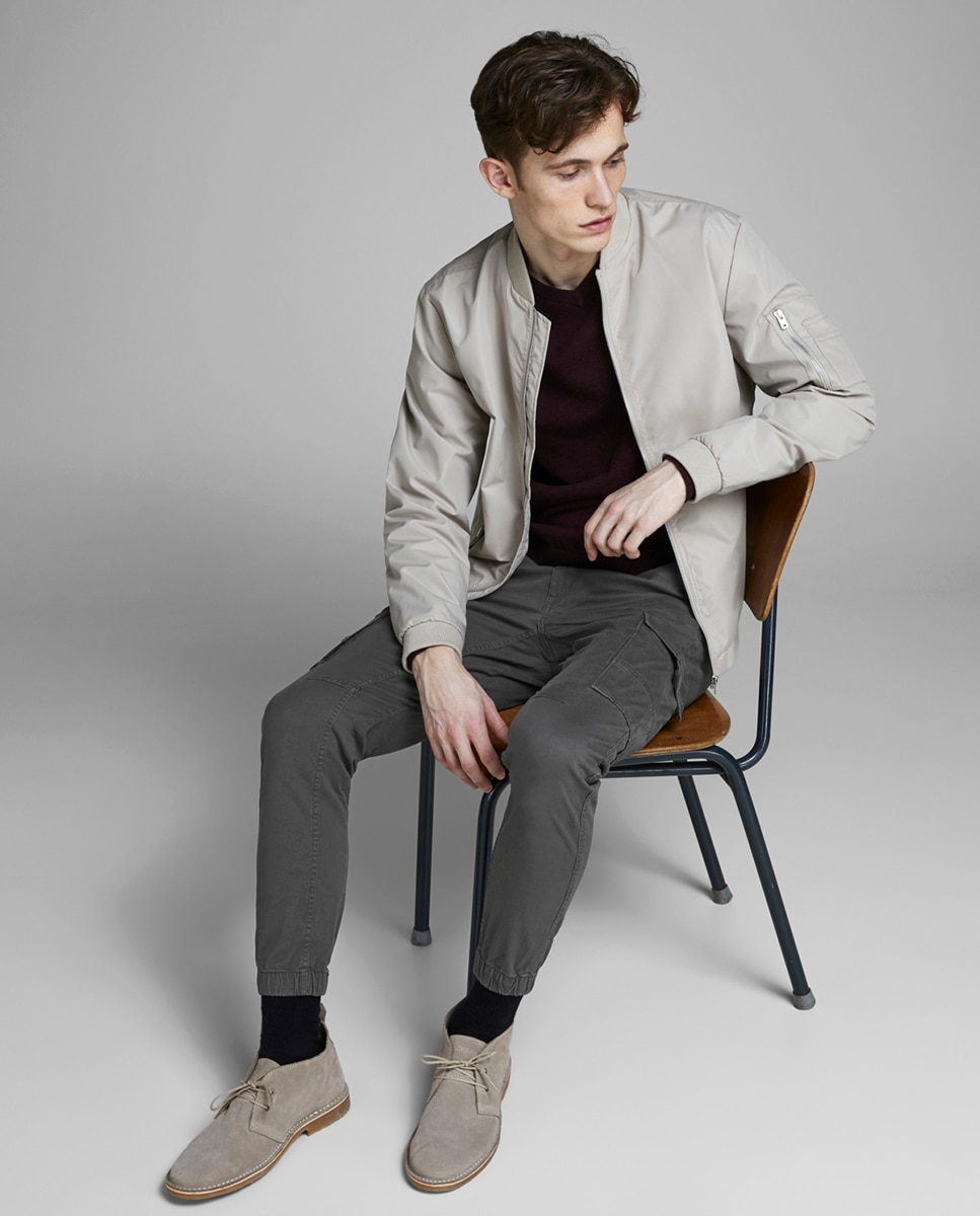 Jack & Jones - Pantalón cargo de hombre gris.
