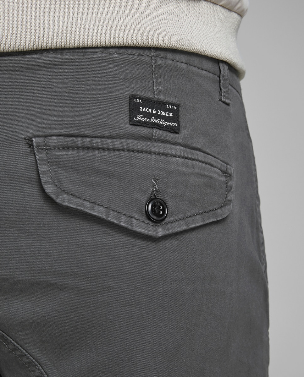 Calças sportswear cinzentas de homem Cinzento-5