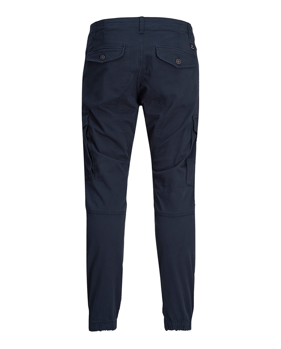 Calças cargo de algodão orgânico slim azul-marinho Azul-marinho-8