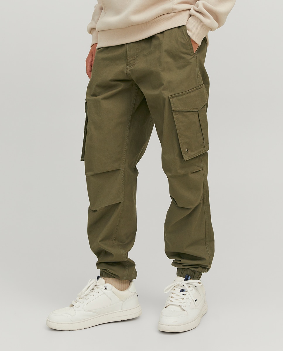 Calças sportswear de homem Verde-militar-2