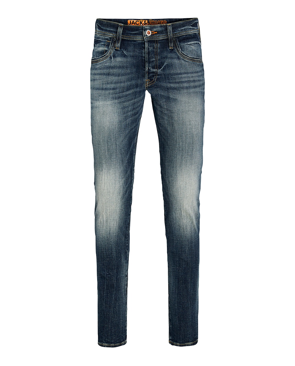 Jeans Slim de Cintura Baixa Azul-6