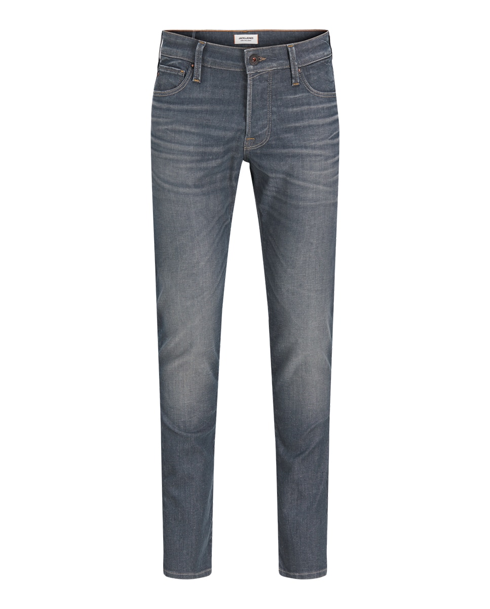 Jeans Slim com Cintura Baixa Cinzento-7