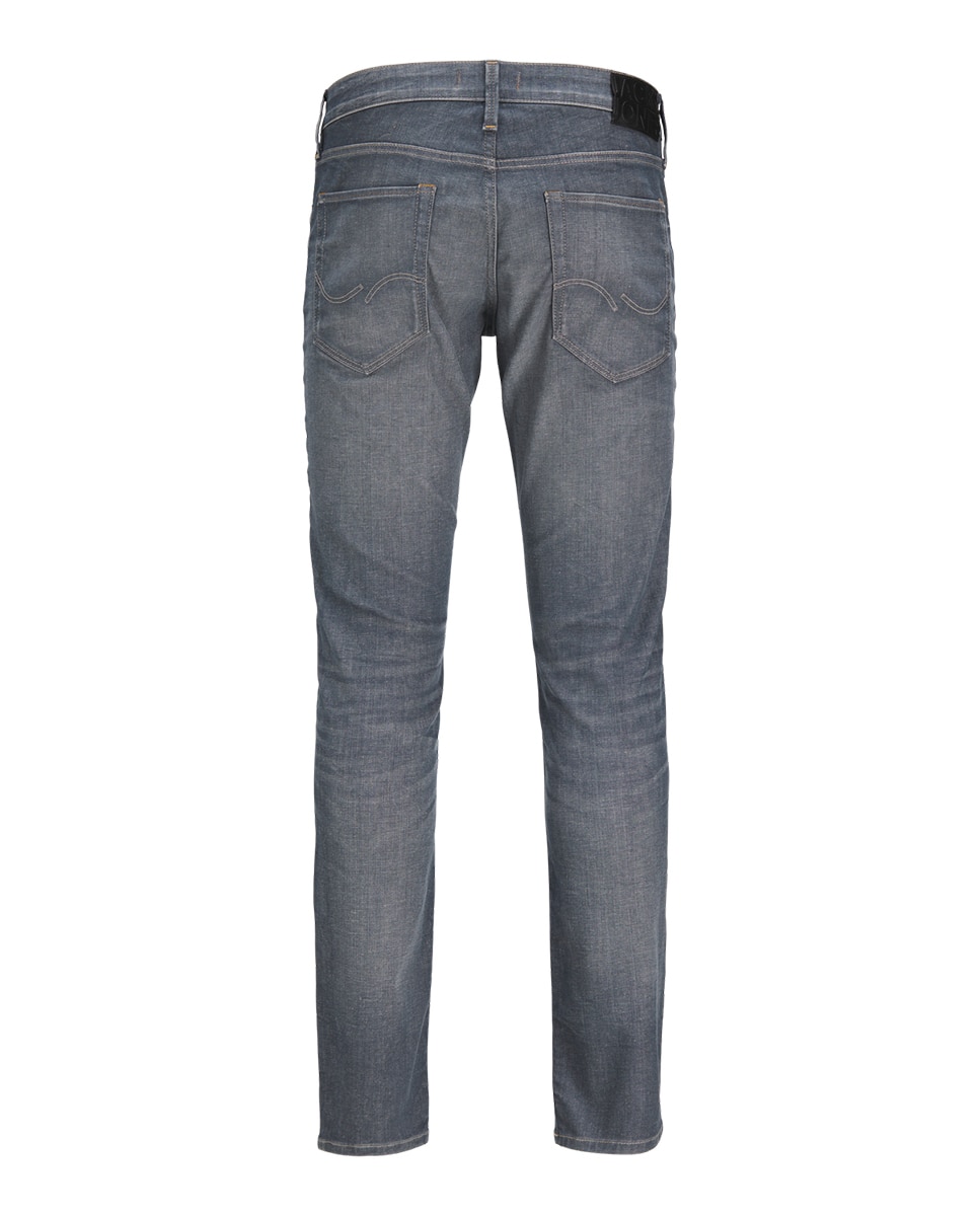 Jeans Slim com Cintura Baixa Cinzento-8