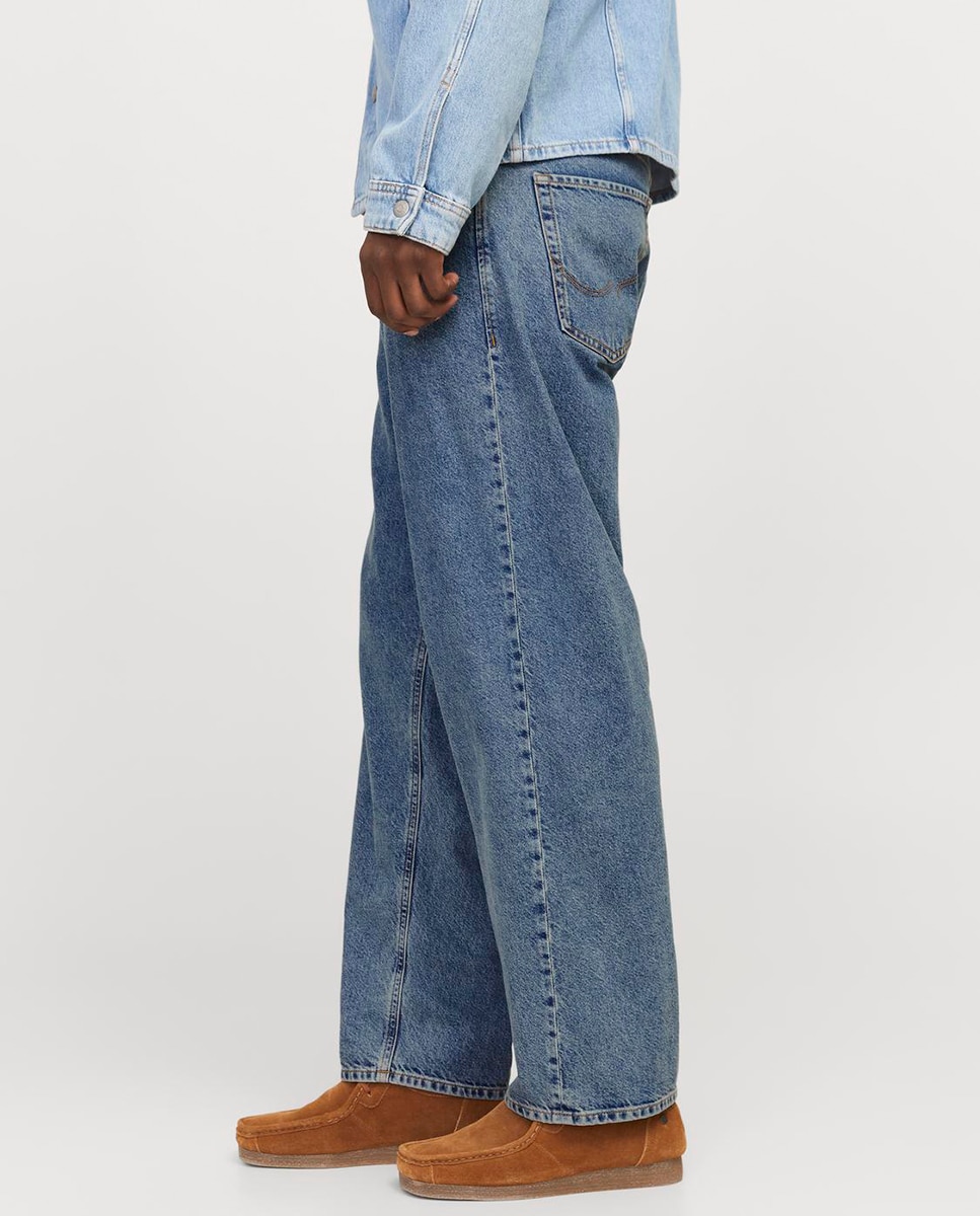 Jeans Loose com Bolsos Azul-4