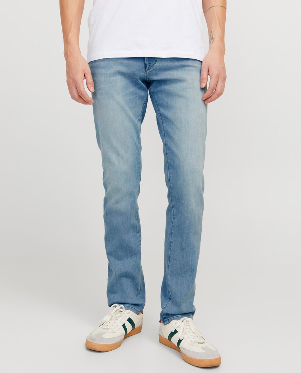 Jeans Slim com Bolsos Azul-2