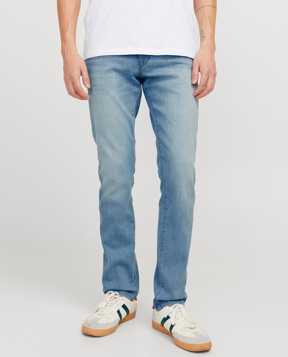 Jeans Slim com Bolsos Azul-2