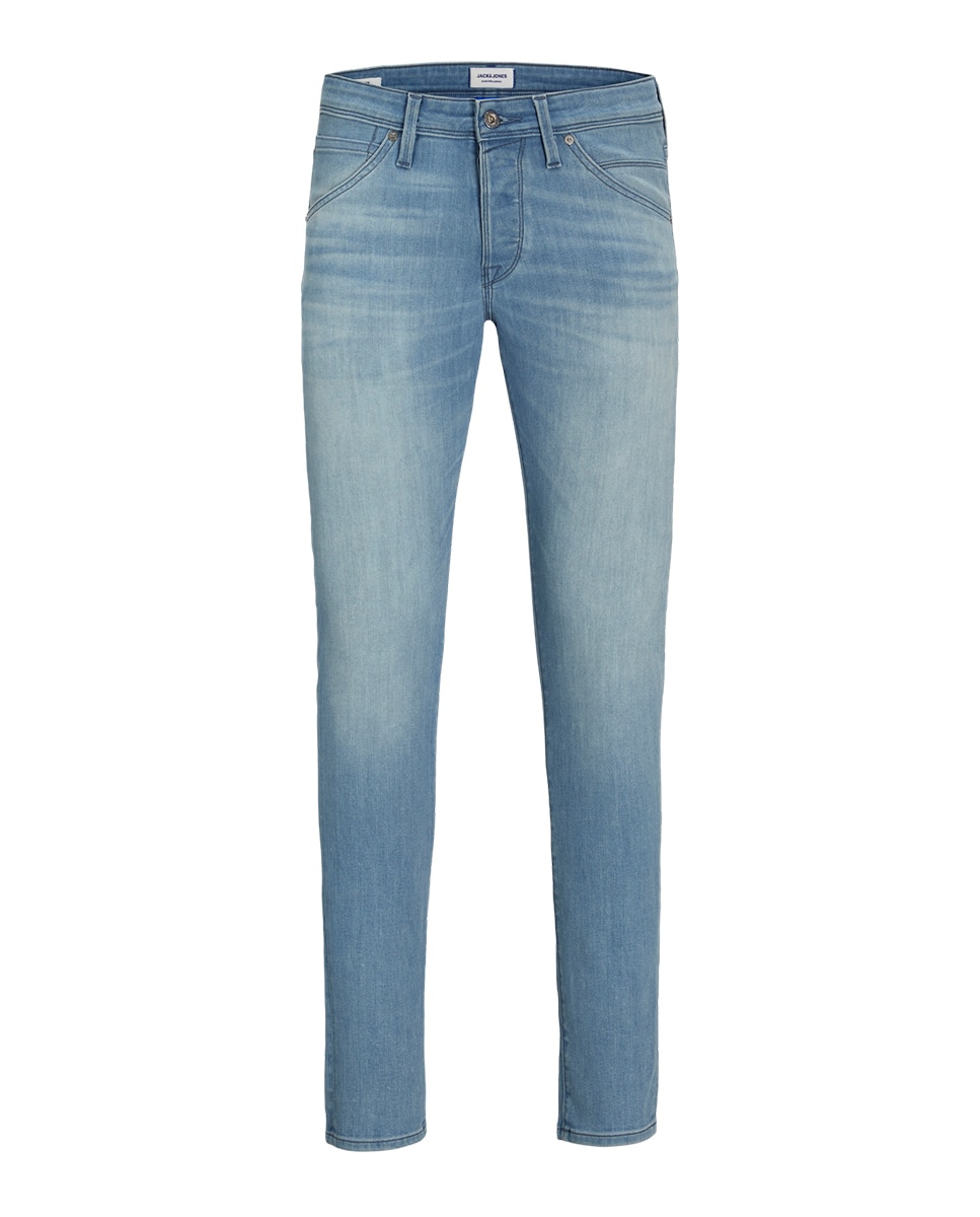 Jeans Slim com Bolsos Azul-6
