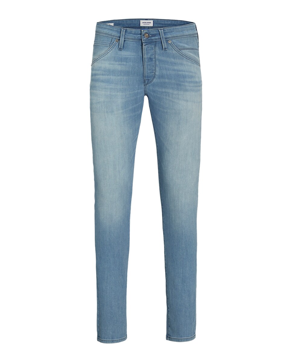 Jeans Slim com Bolsos Azul-6