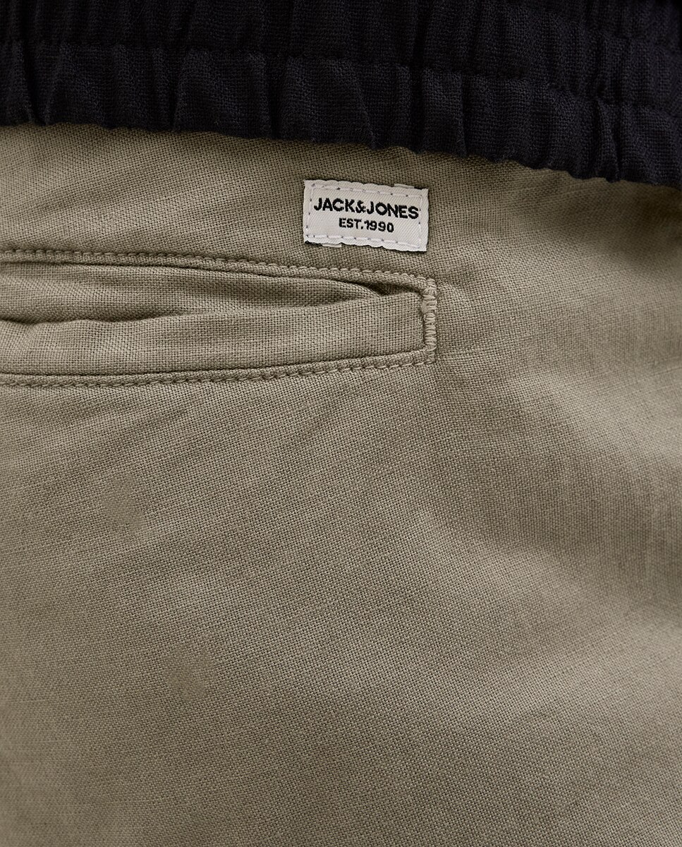 Joggers com Cordões e Cintura Subida Verde-6