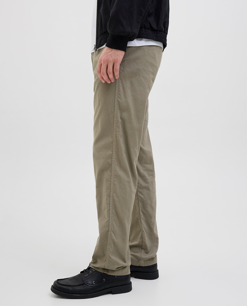Joggers com Cordões e Cintura Subida Verde-7