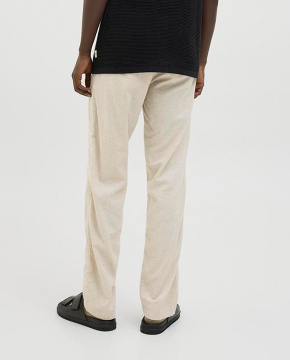 Pantalón Jogger con cordones y cintura alta de hombre - Jack & Jones - Beige Beige-3