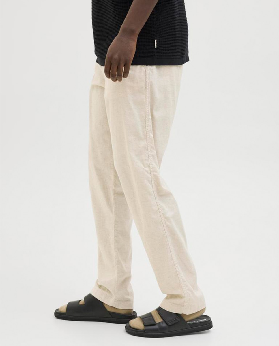 Pantalón Jogger con cordones y cintura alta de hombre - Jack & Jones - Beige Beige-6