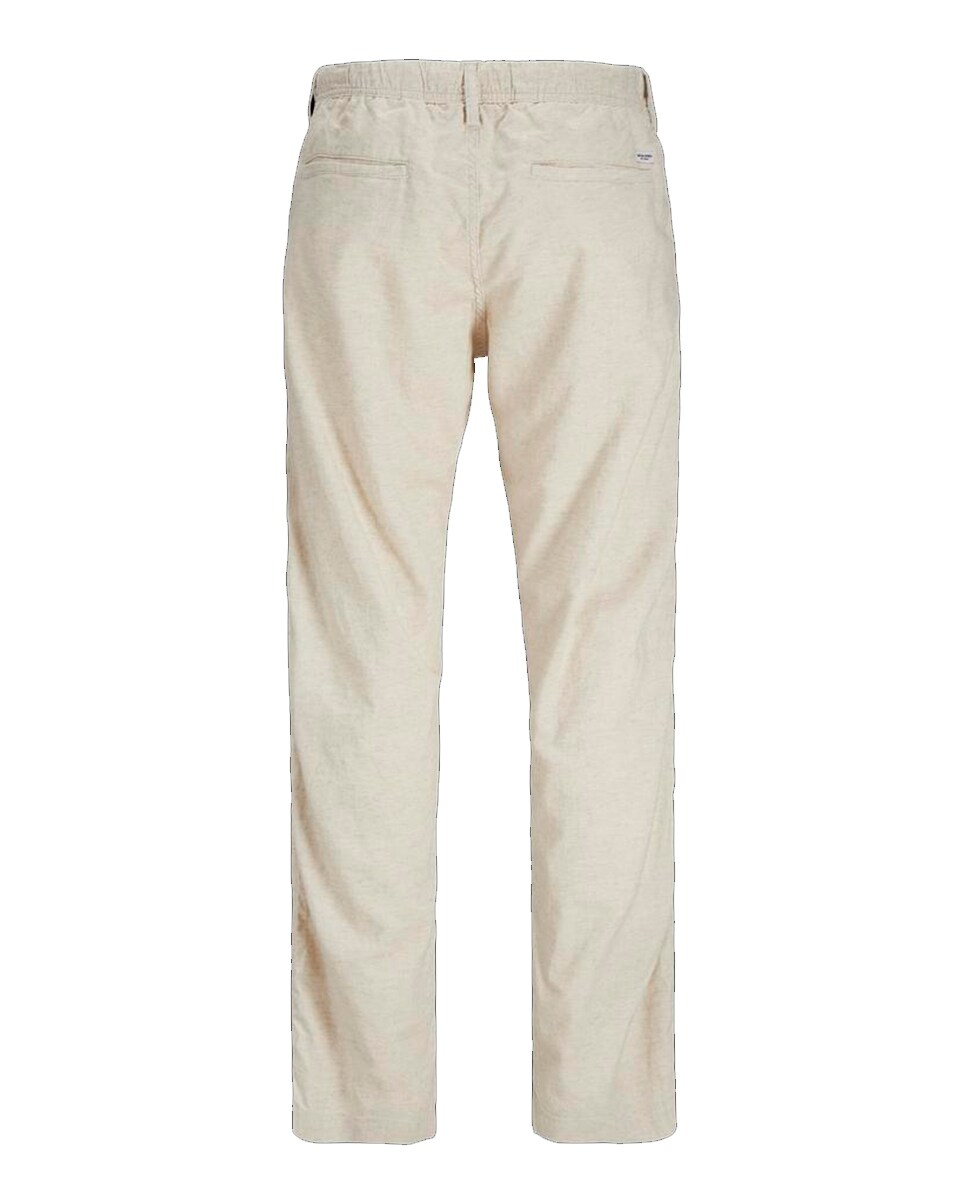 Joggers com Cordões e Cintura Subida Bege-10