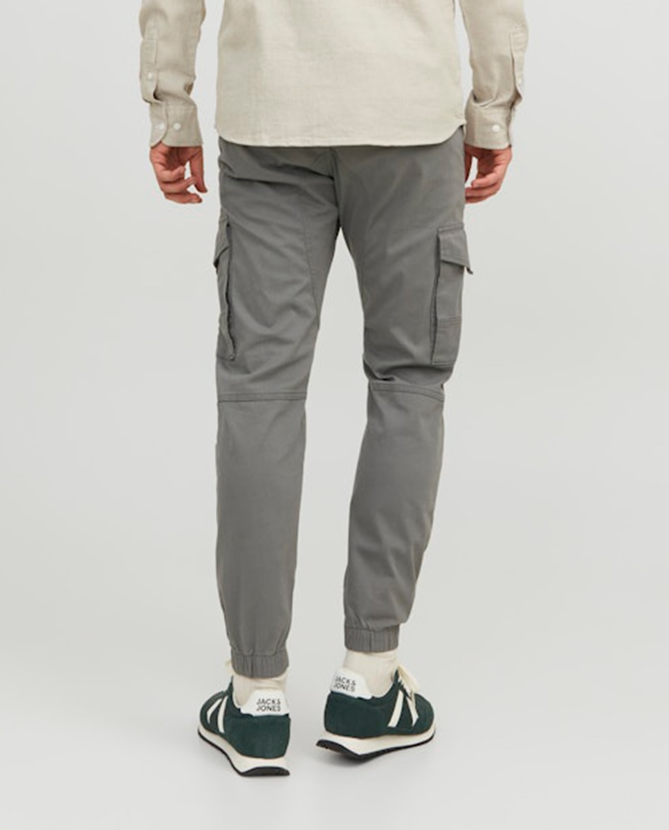 Pantalones cargo de hombre slim fit - Jack & Jones - Gris claro Gris claro-3