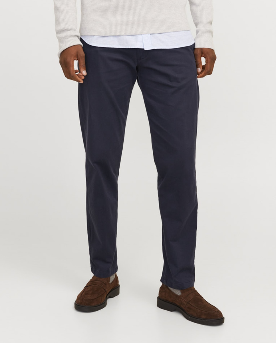 Pantalón de hombre tipo chino liso - Jack & Jones - Azul marino Azul marino-2
