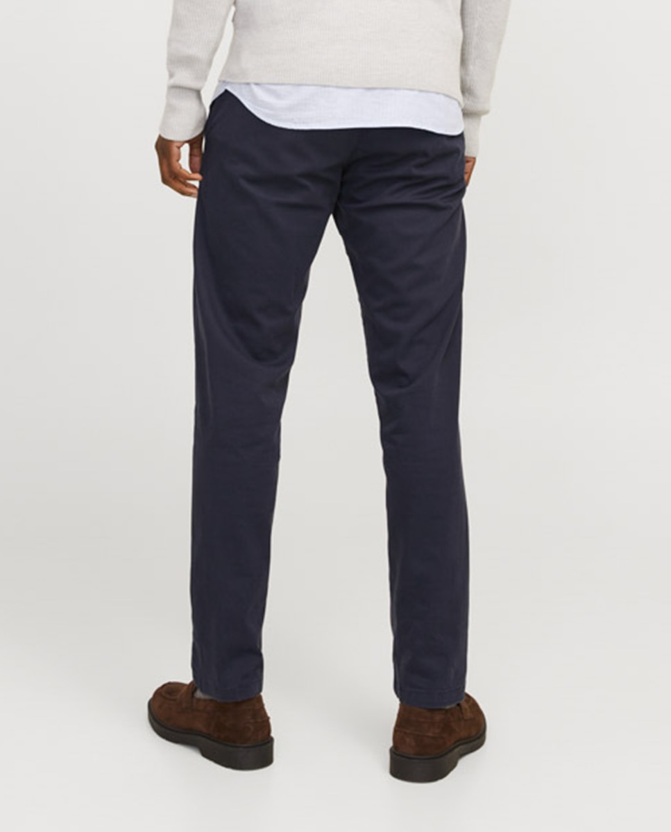 Pantalón de hombre tipo chino liso - Jack & Jones - Azul marino Azul marino-3