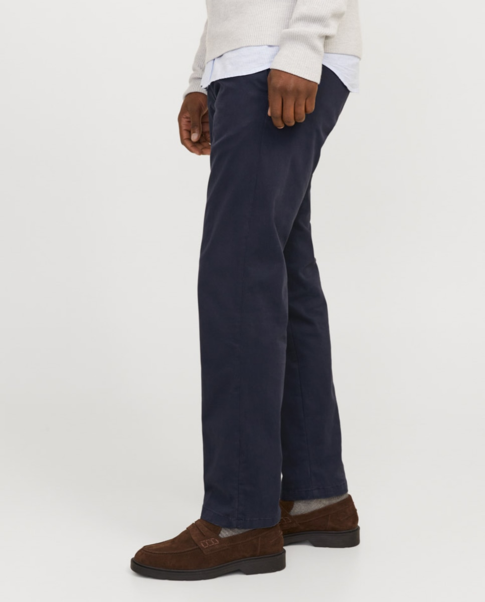 Pantalón de hombre tipo chino liso - Jack & Jones - Azul marino Azul marino-5